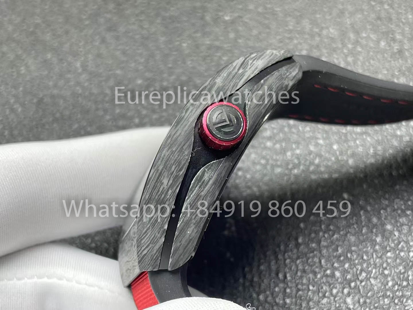Franck Muller Vanguard V45 Carbon Fiber 1:1 Best Clone Red Dial
