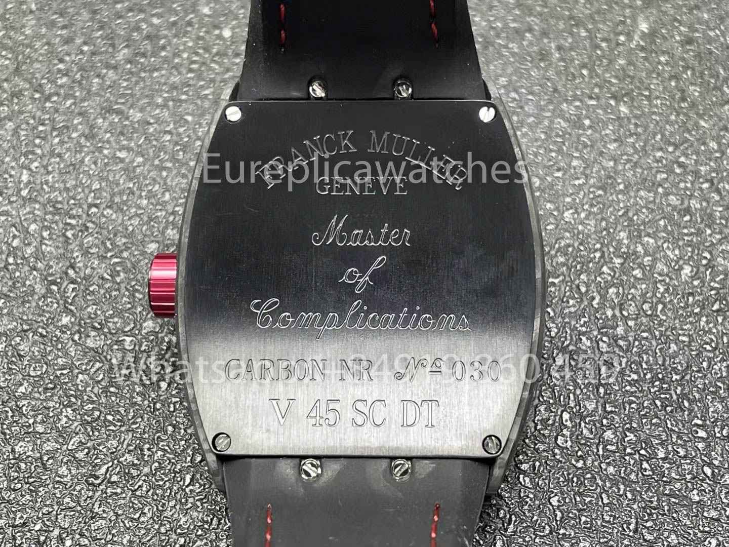 Franck Muller Vanguard V45 Carbon Fiber 1:1 Best Clone Red Dial