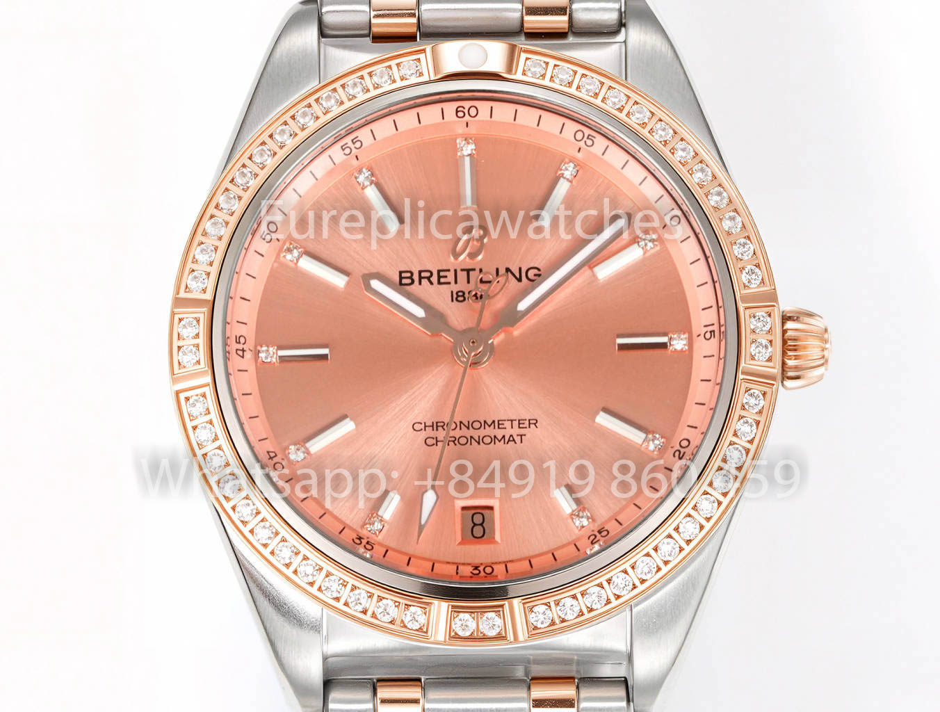 Breitling Chronomat 36 UNWORN 2022 A10380591L1A1 Series 1:1 Super Clone BLS 팩토리 Pink diamonds