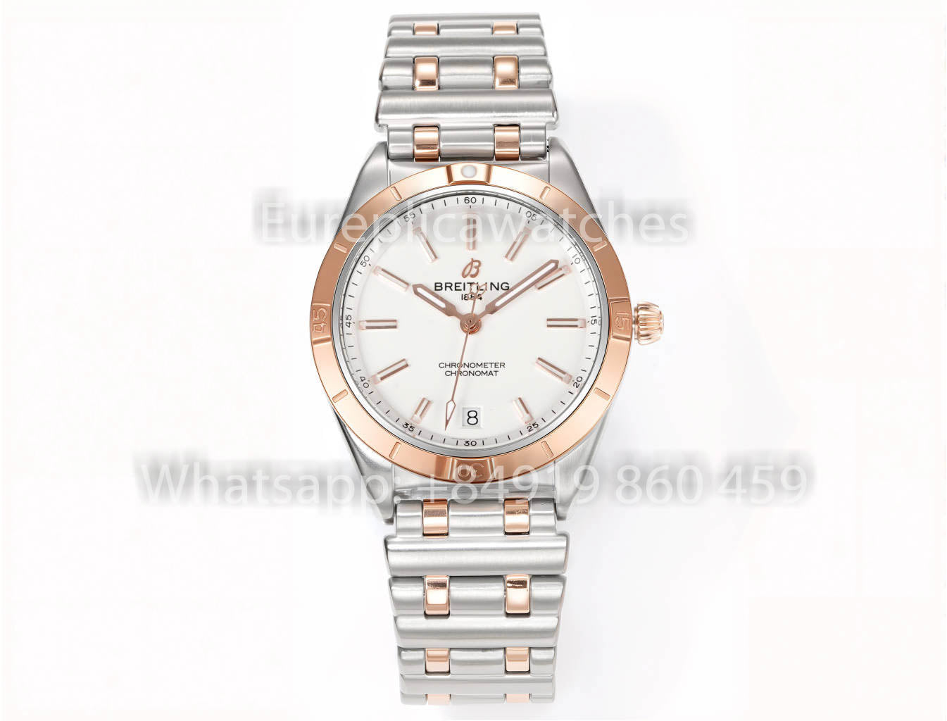 Breitling Chronomat 36 UNWORN 2022 A10380591L1A1 Series 1:1 Super Clone BLS 팩토리 화이트 다이얼 silver and rosse gold