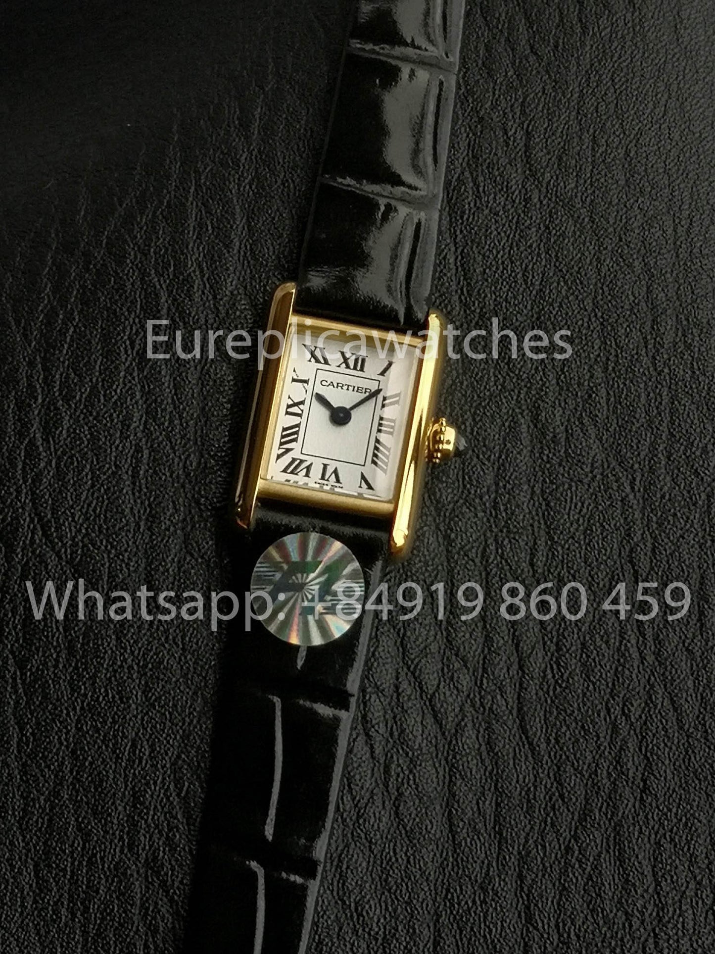 Cartier Tank TANK LOUIS CARTIER Mini 1:1 베스트 버전 화이트 and 옐로 골드
