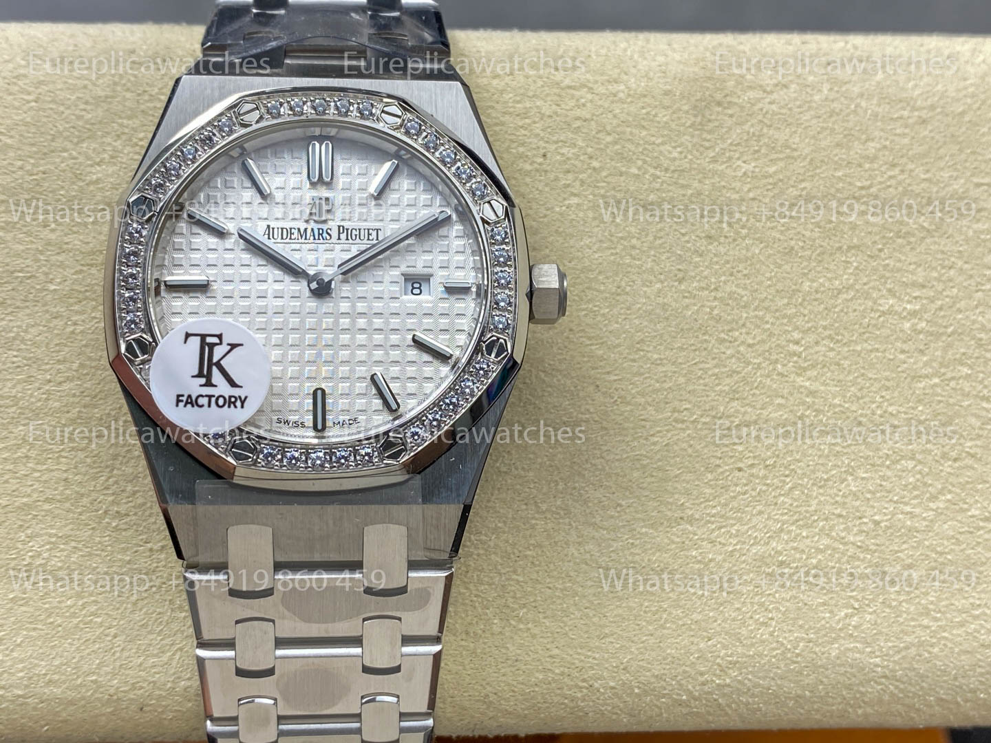 오데마 피게 로열 오크 Quartz 33mm 67651 화이트 Diamonds Dial TK 팩토리 1:1 베스트 버전