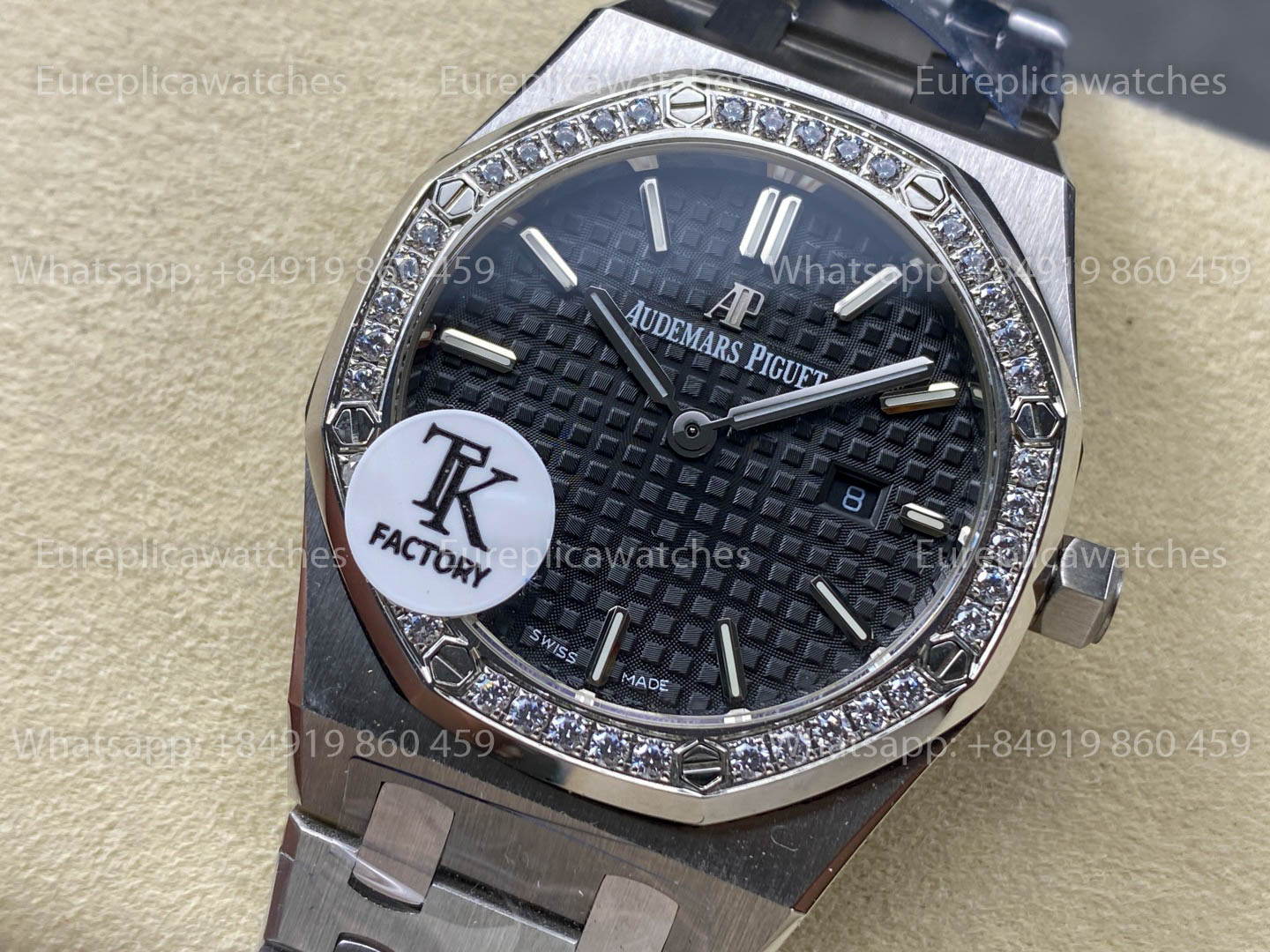 오데마 피게 로열 오크 Quartz 33mm 67651 블랙 Diamonds Dial TK 팩토리 1:1 베스트 버전