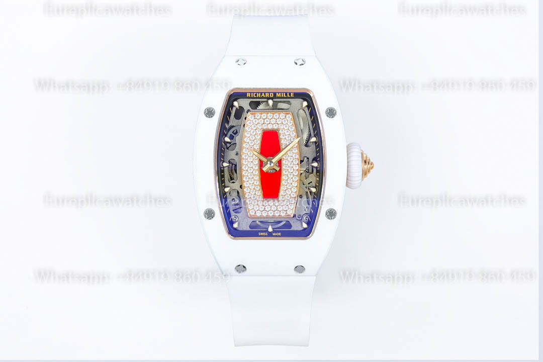 Richard Mille RM 07-01 화이트 세라믹 Red-Lip 1:1 베스트 버전 ZF 팩토리