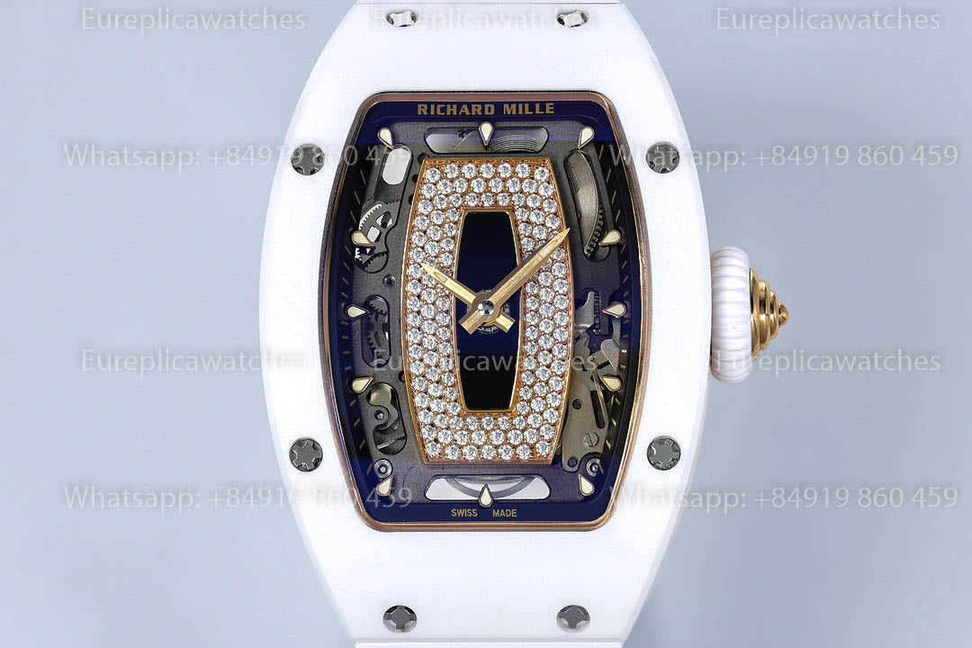 Richard Mille RM 07-01 화이트 세라믹 블랙-Lip 1:1 베스트 버전 ZF 팩토리