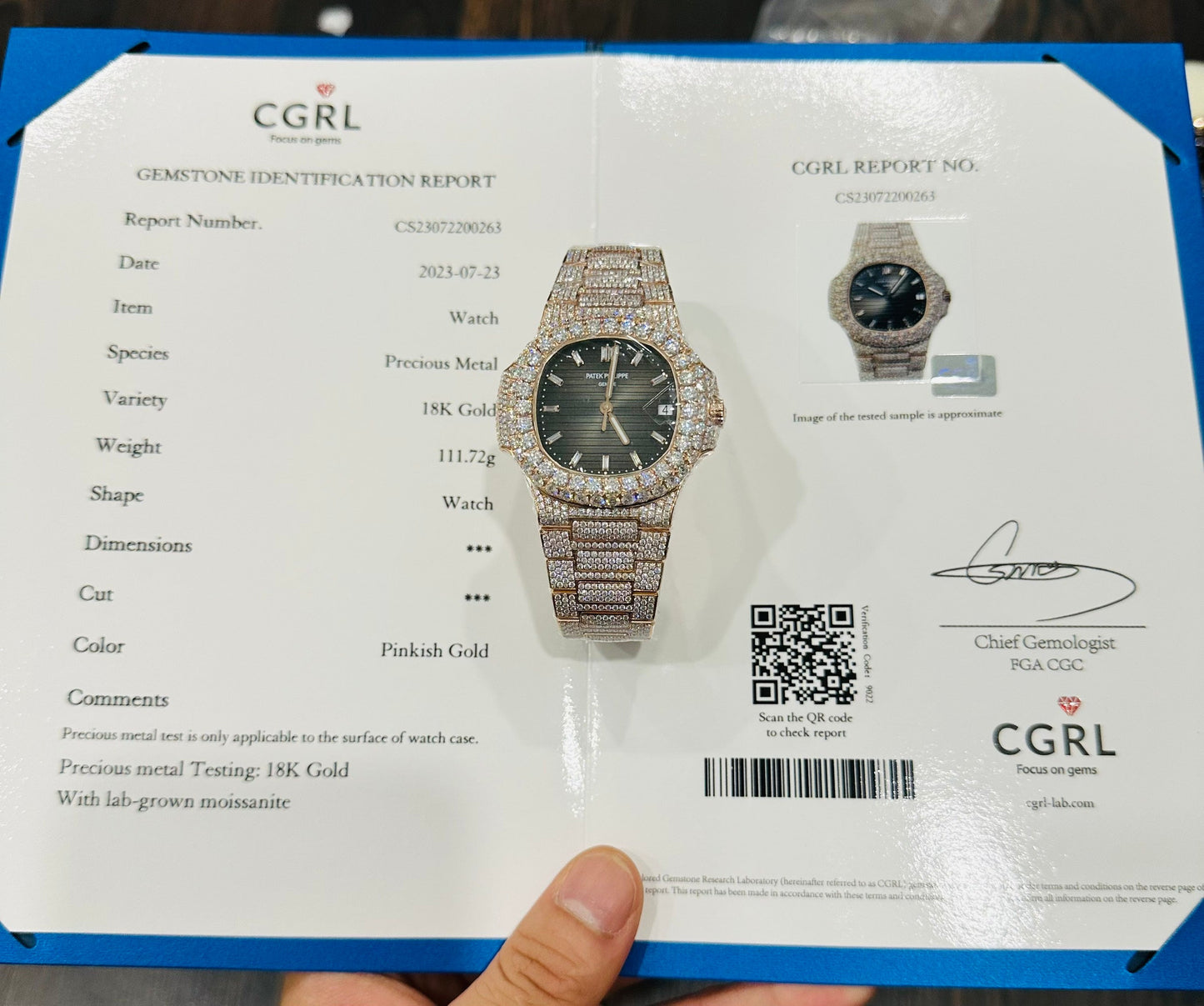 파텍 필립 노틸러스 5711 from 3K 팩토리 and custom Moissanite