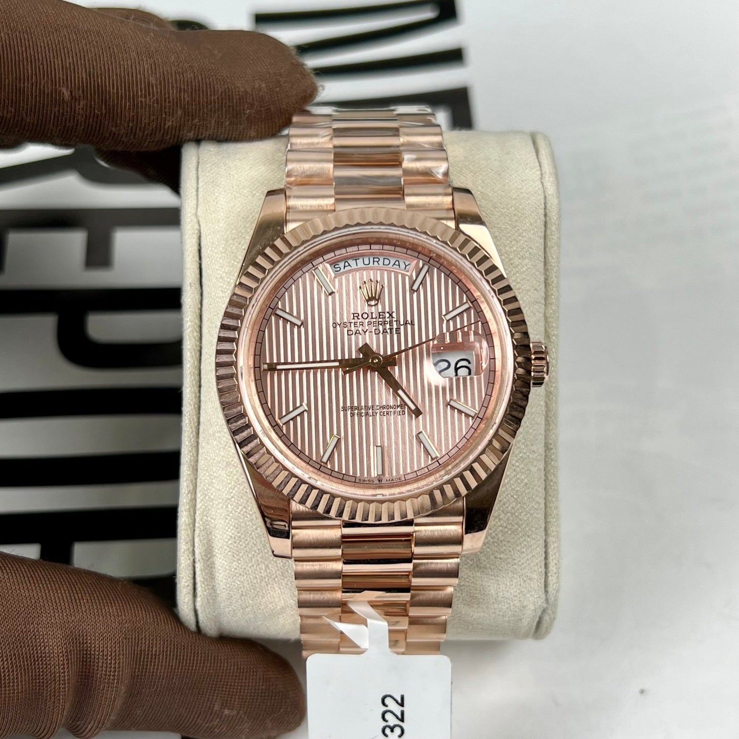 롤렉스 오이스터 Day-Date 40mm chodmip 228235 coated 18k 로즈 골드 Best 1:1 에디션 130 gram
