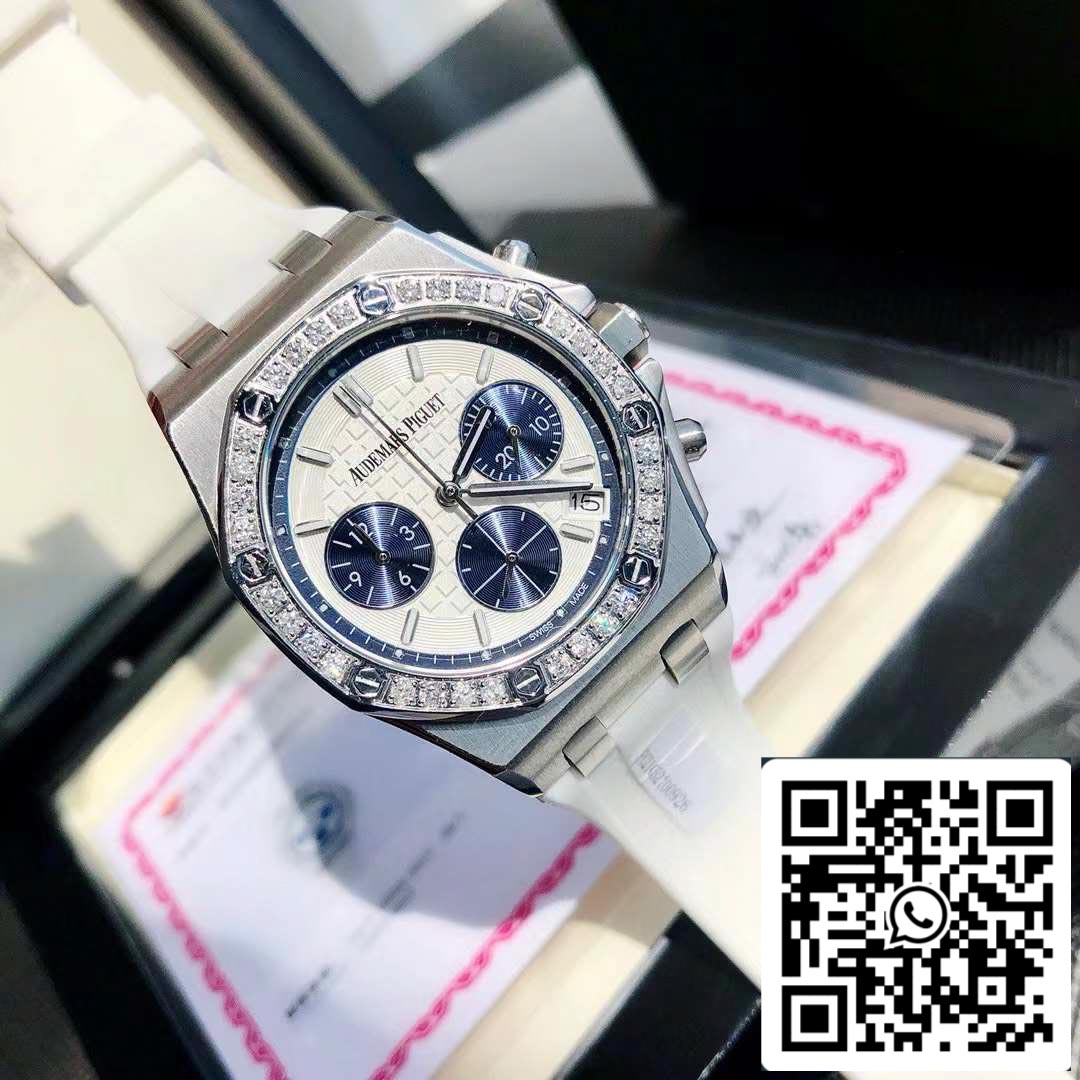 오데마 피게 로열 오크 오프쇼어 Lady Steel 화이트 다이얼 Diamond Bezel 26231ST.ZZ.D010CA.01