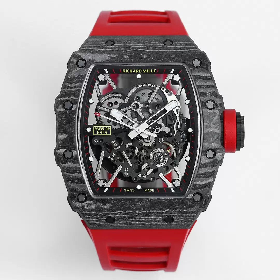 Richard Mille RM035-02 1:1 Best 에디션 BBR 팩토리 NTPT Carbon Case Red Strap