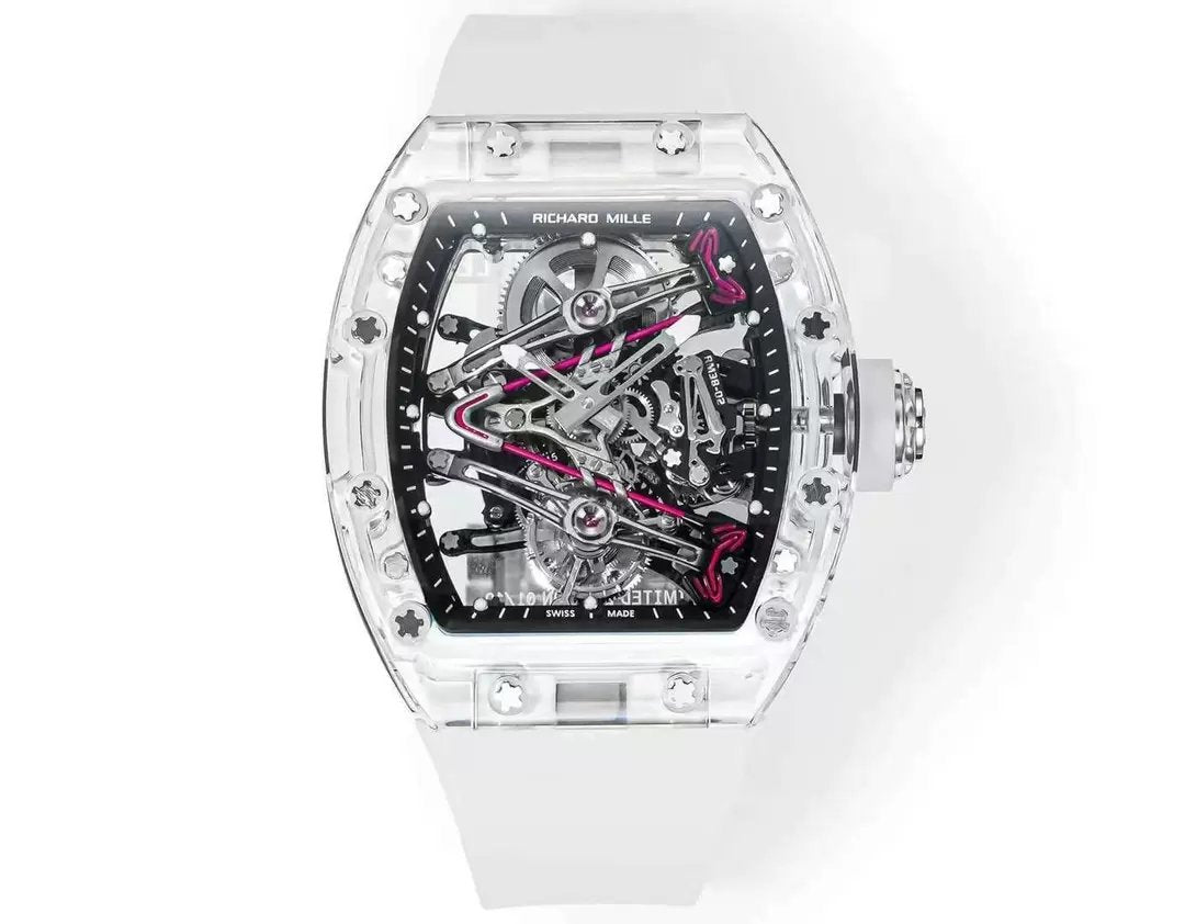 Richard Mille RM38-02 투르비용 Movement 1:1 Best Clone RM 팩토리 블랙 다이얼 러버 스트랩