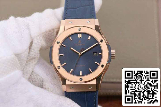 Hublot Classic Fusion 542.OX.7180.LR 1:1 Best 에디션 JJ 팩토리 블루 다이얼 로즈 골드