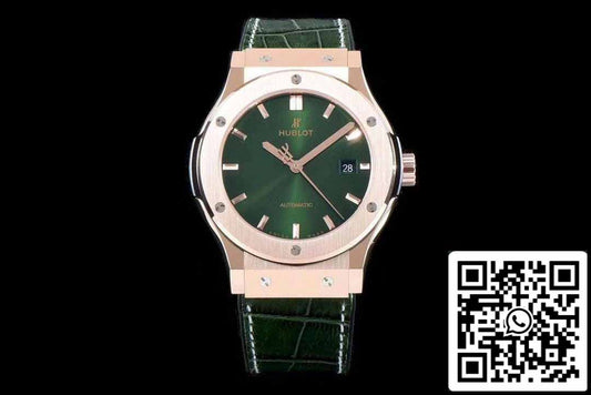 Hublot Classic Fusion 542.OX.8980.LR 1:1 Best 에디션 JJ 팩토리 그린 다이얼 로즈 골드