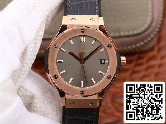 Hublot Classic Fusion 542.OX.7081.LR 1:1 Best 에디션 JJ 팩토리 그레이 다이얼 로즈 골드