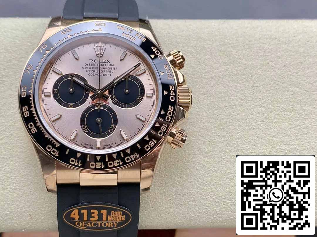 Модель Cosmograph m126515 1:1 Best 에디션 QF 팩토리 4131 Механизм с розовым циферблатом