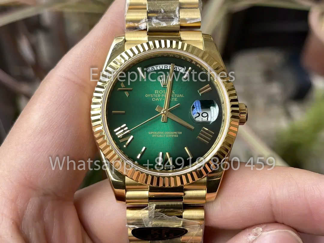 롤렉스 옐로 골드 Day Date 40 228238-0069 Yellow Dial 1:1 Best Clone KF 팩토리 215 جرام