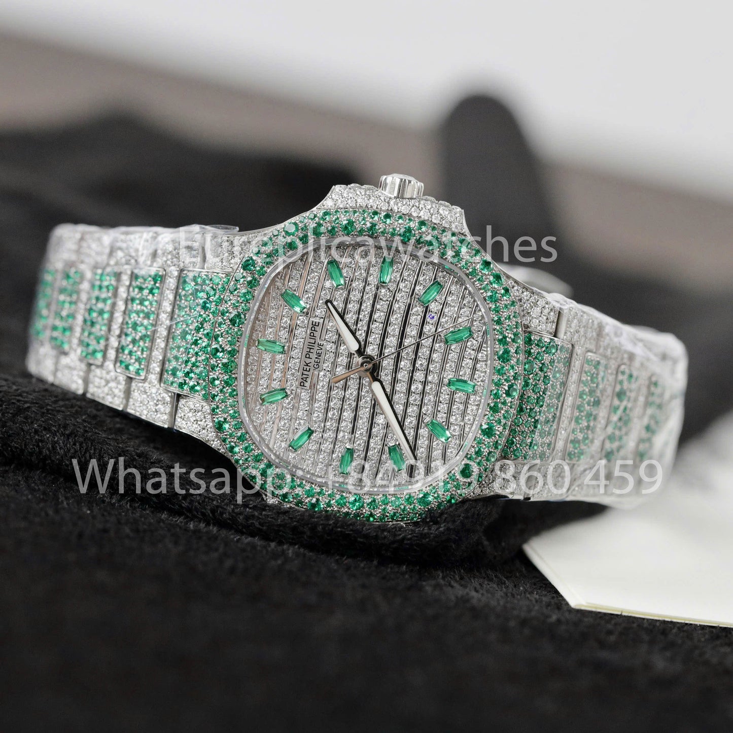 파텍 필립 노틸러스 7118 Full Iced Out – 1:1 Best Clone Ruby Saphire
