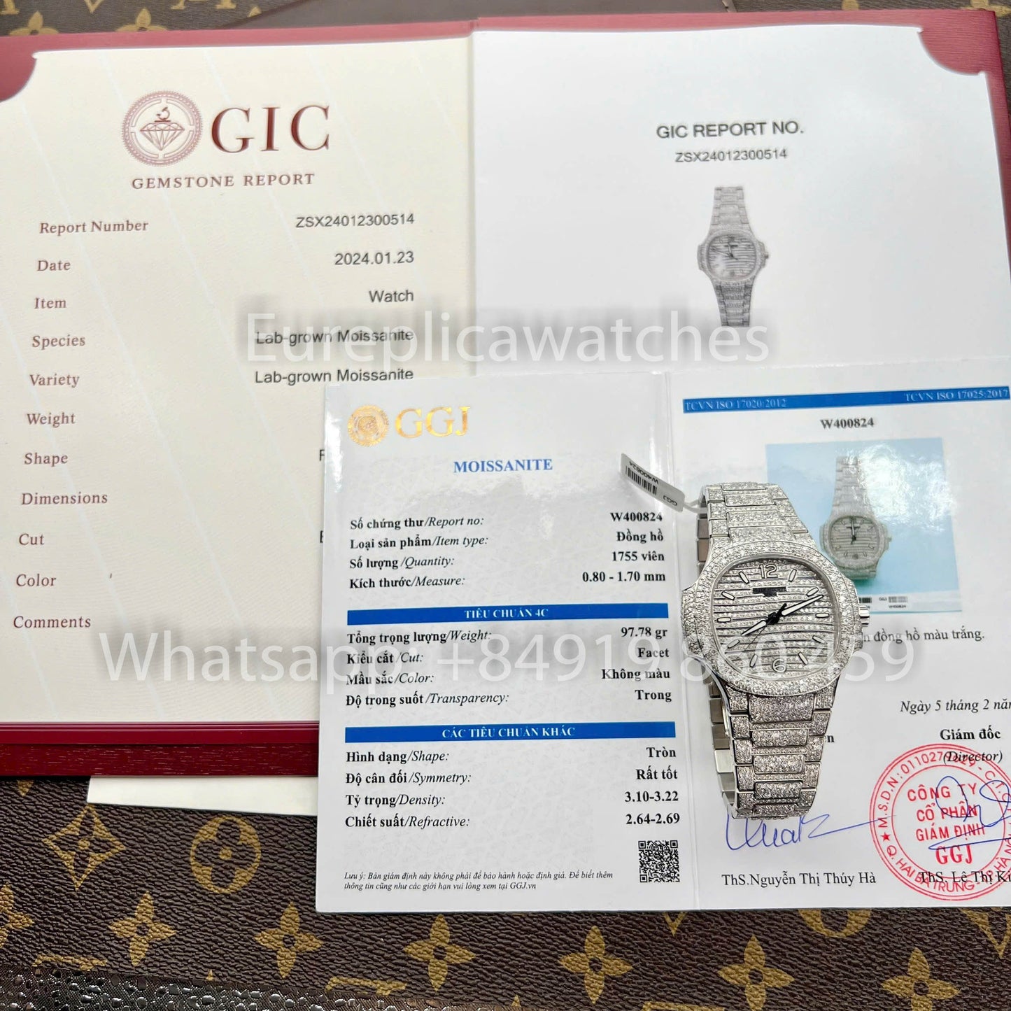 파텍 필립 노틸러스 7118/1450G-001 Full Iced Out – 1:1 Best Clone Custom Watch