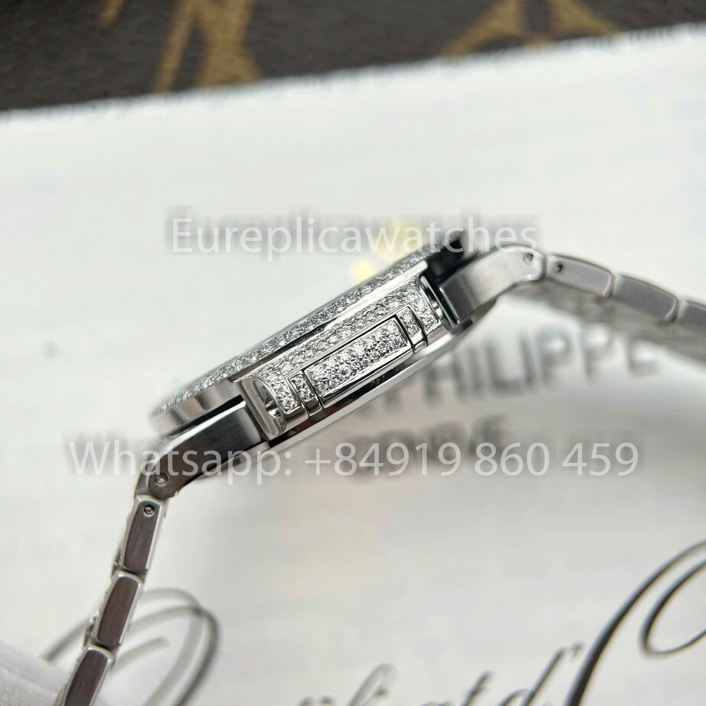 파텍 필립 노틸러스 7118/1450G-001 Full Iced Out – 1:1 Best Clone Custom Watch