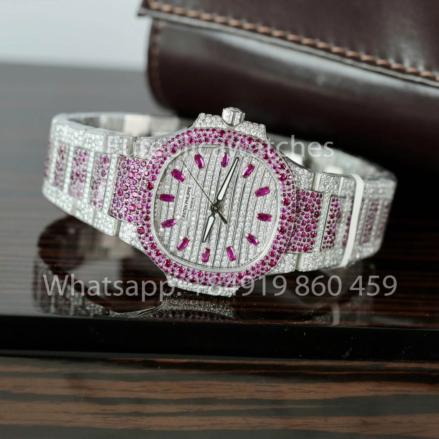 파텍 필립 노틸러스 7118 Full Iced Out – 1:1 Best Clone purple Ruby Saphire