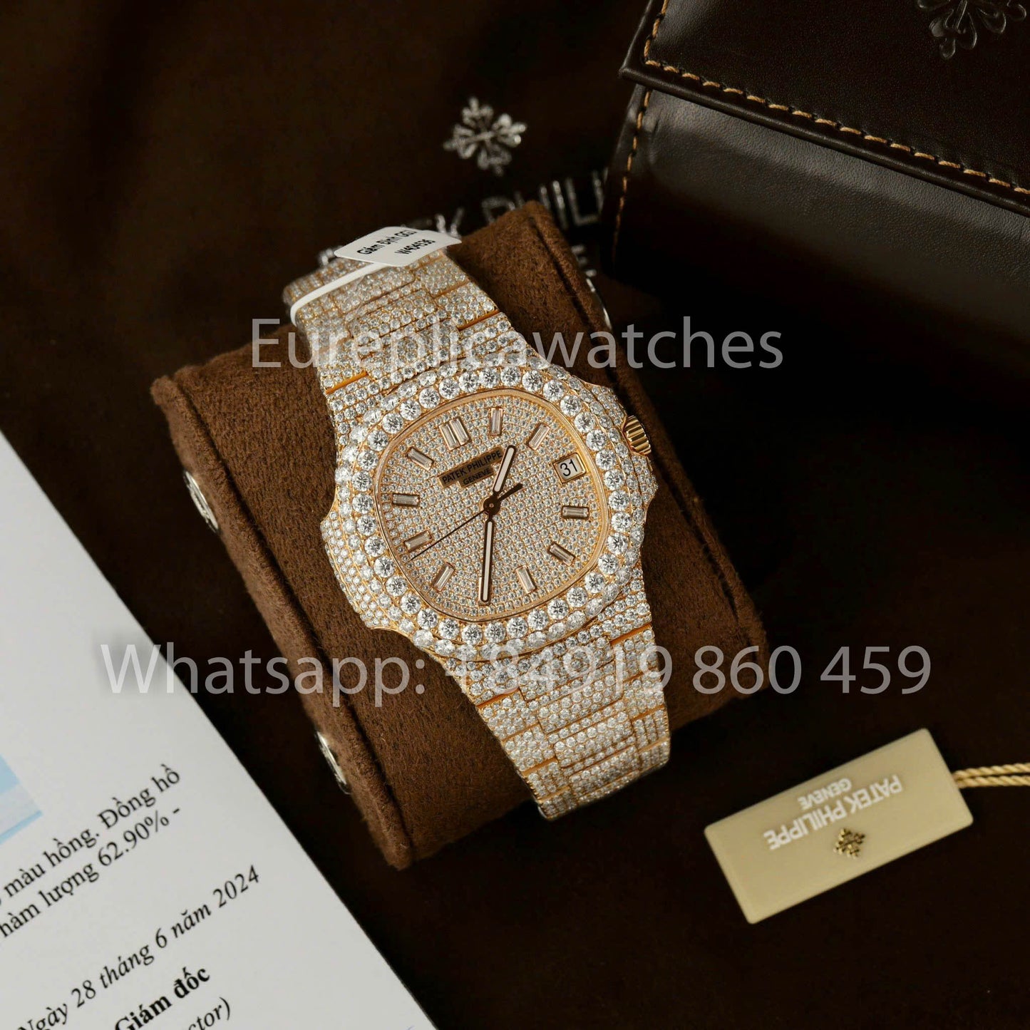 파텍 필립 노틸러스 5711 Full Iced Out – 1:1 Best Clone Moissanite dial