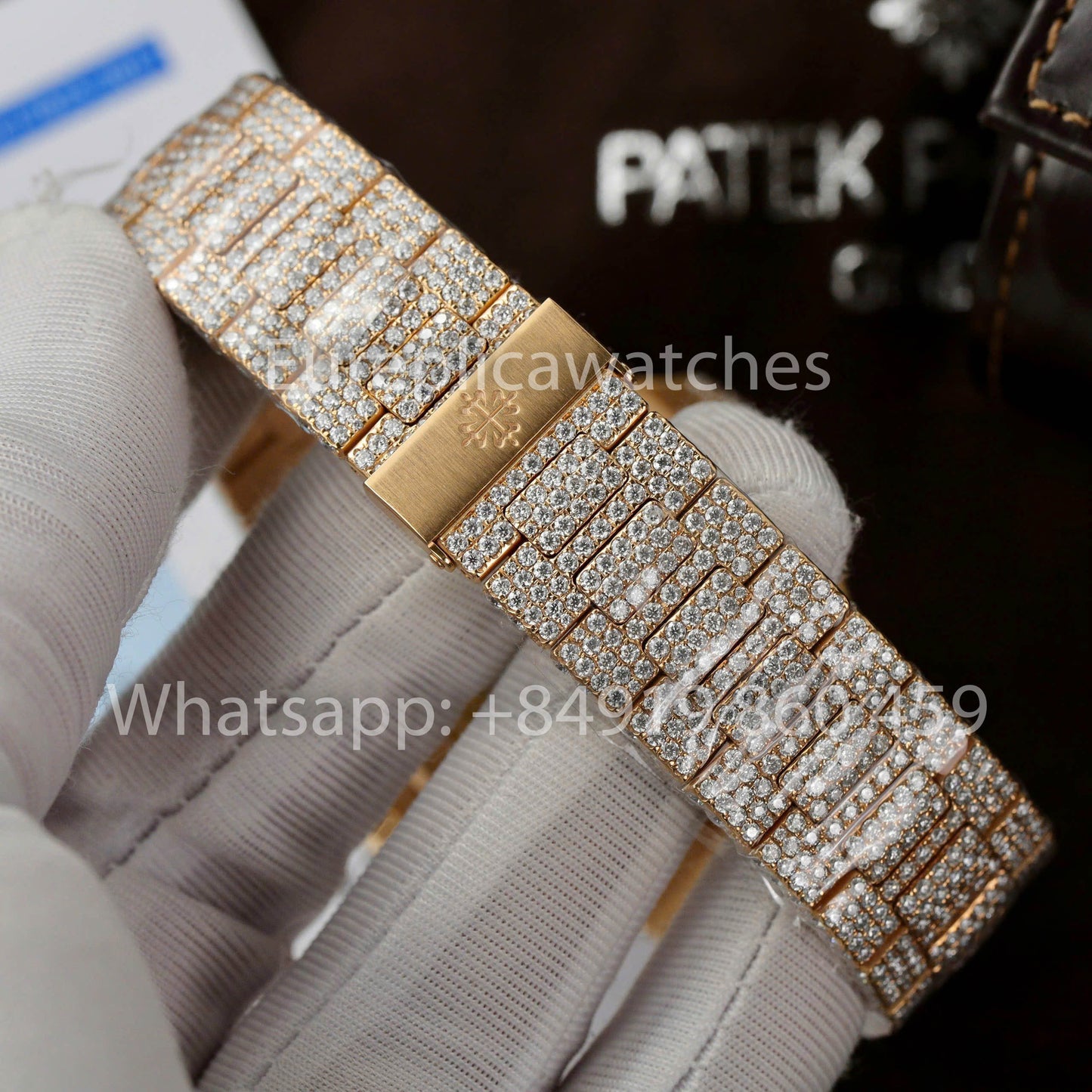 파텍 필립 노틸러스 5711 Full Iced Out – 1:1 Best Clone Moissanite dial