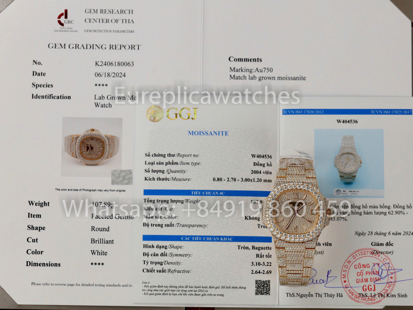 파텍 필립 노틸러스 5711 Full Iced Out – 1:1 Best Clone Moissanite dial