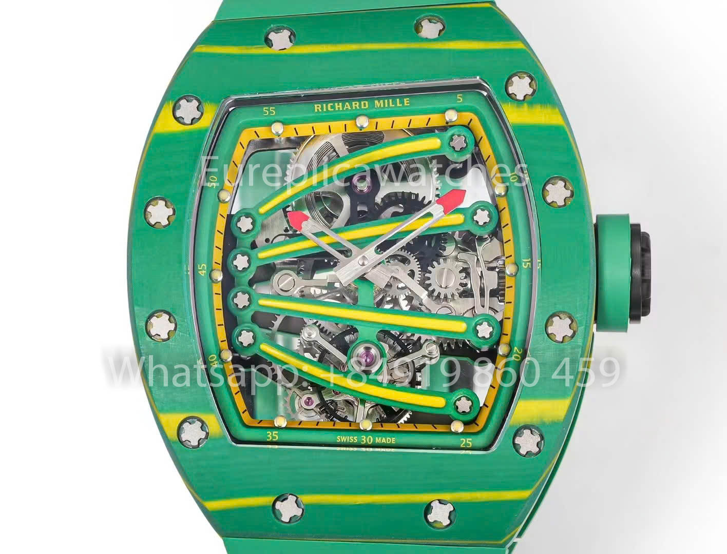 RICHARD MILLE RM59-01 RM5901 NTPT Carbon Case 1:1 Best Clone RM 팩토리 그린 Lizard