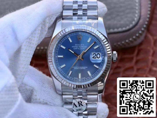 Rolex Datejust 36mm M126334-0002 AR 팩토리 1:1 Best 에디션 Swiss ETA3135 블루 다이얼
