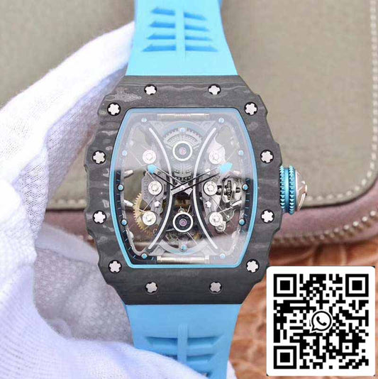 Richard Mille RM53-01 1:1 Best 에디션 JB 팩토리 블랙 Carbon Swiss 투르비용 Movement