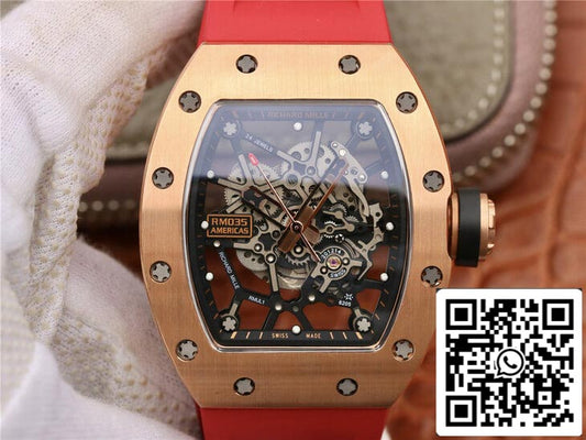 Richard Mille RM035 Americas KV 팩토리 1:1 Best 에디션 로즈 골드