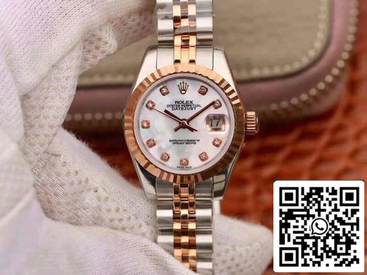 Rolex Lady Datejust 28MM 1:1 Best 에디션 Swiss NH05 로즈 골드 Plated