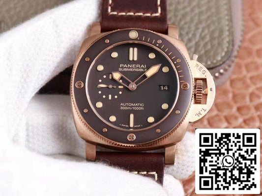 Panerai Submersible PAM00968 1:1 Best 에디션 VS 팩토리 브라운 다이얼 Swiss P9010