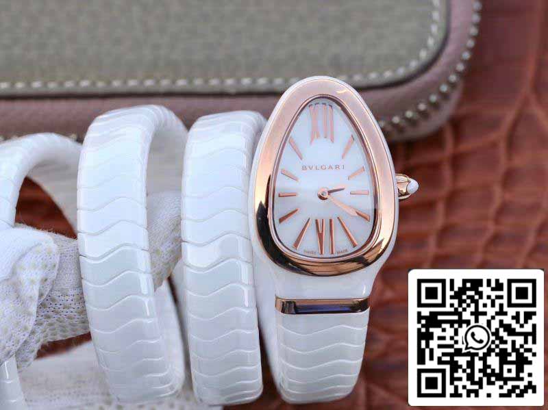 Bvlgari Srpenti Spiga 102886 1:1 Best 에디션 BV 팩토리 로즈 골드 Швейцарский кварцевый механизм без бриллиантов