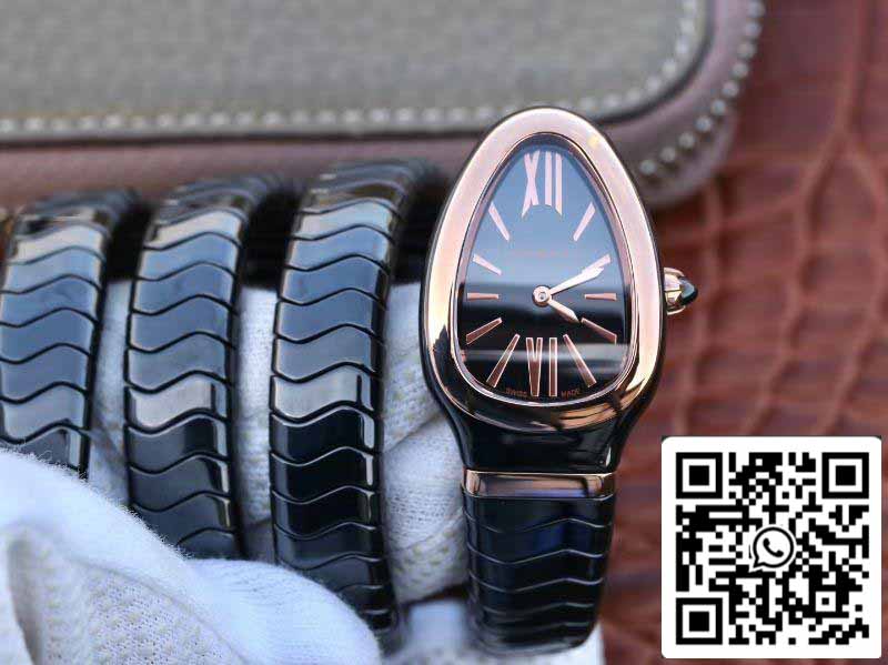 Bvlgari Srpenti Spiga 102885 1:1 Best 에디션 BV 팩토리 로즈 골드 Швейцарский кварцевый механизм без бриллиантов