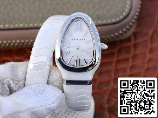 Bvlgari Srpenti Spiga 102613 1:1 Best 에디션 BV 팩토리 Швейцарский кварцевый механизм из серебристой стали
