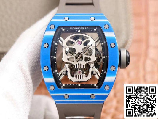 Richard Mille RM052-01 1:1 Best 에디션 JB 팩토리 블루 세라믹 Swiss 투르비용