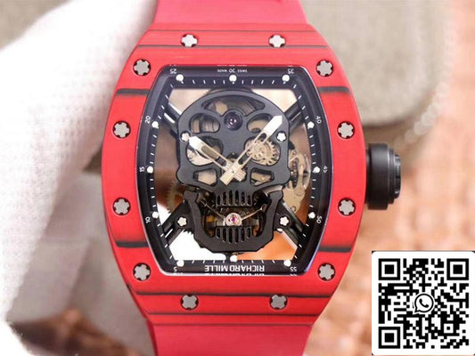 Richard Mille RM052-01 1:1 Best 에디션 JB 팩토리 Red 세라믹 Swiss 투르비용