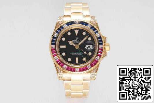 롤렉스 GMT Master II 116758 SAru-78208 1:1 Best 에디션 ROF 팩토리 블랙 다이얼 Swiss ETA2836