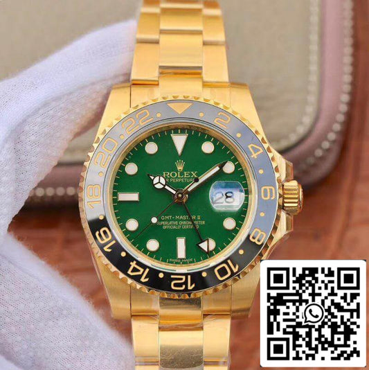 롤렉스 GMT Master II 116718LN 40mm EW 팩토리 Mechanical Watches 1:1 Best 에디션 Swiss ETA2836 그린 다이얼