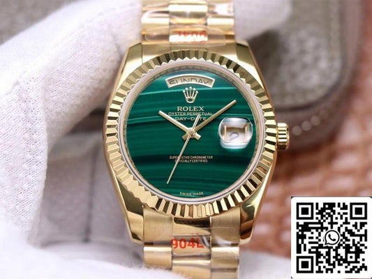 롤렉스 Day Date President 18238 1:1 Best 에디션 Malachite 그린 다이얼 Swiss Movement