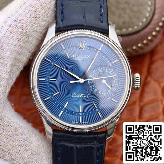 롤렉스 Celini 50515 MKS 팩토리 Mechanical Watches 1:1 Best 에디션 Swiss ETA2836 블랙 가죽 스트랩