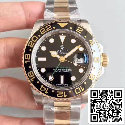 롤렉스 GMT-Master II 116713LN Noob 팩토리 Men Watches 1:1 Best 에디션 Swiss ETA3186 Gold Wrapped
