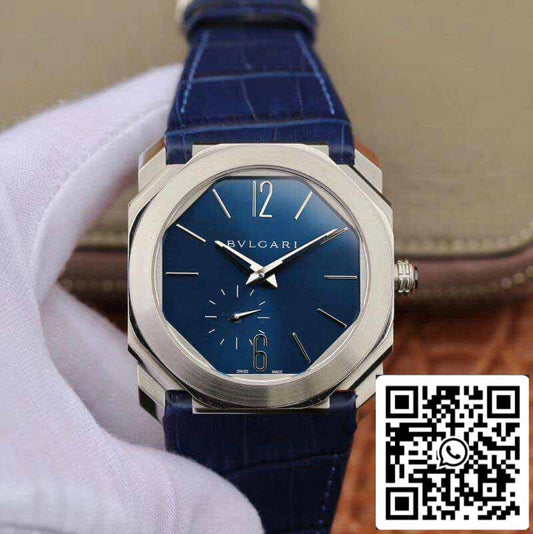 Bvlgari Octo Finissimo Extra Thin 오토매틱 103035 블루 다이얼 Men’s Watch 1:1 Best 에디션 Swiss BVL193