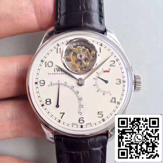 IWC Portuguese 투르비용 IW504601 YL 팩토리 1:1 Best 에디션 Swiss 투르비용 화이트 다이얼