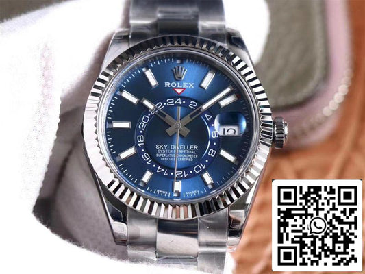 롤렉스 Sky Dweller M326934-0003 Best 1:1 에디션 Noob 팩토리 블루 다이얼