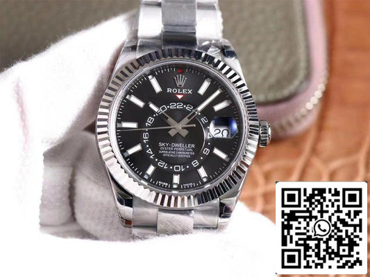 롤렉스 Sky Dweller M326934-0005 Best 1:1 에디션 Noob 팩토리 블랙 다이얼