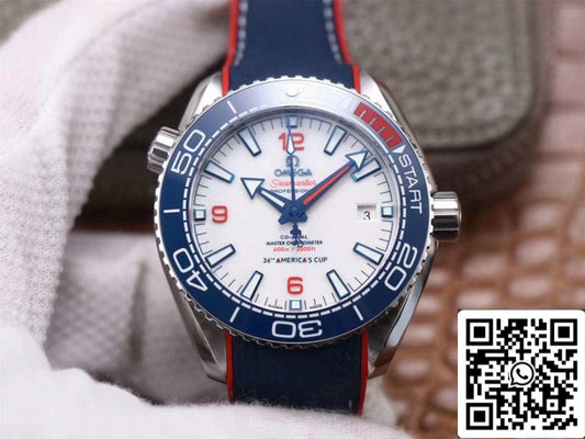 오메가 씨마스터 Planet Ocean 36th America’s Cup 리미티드 에디션 1:1 Best 에디션 VS 팩토리 화이트 다이얼 Swiss ETA8900