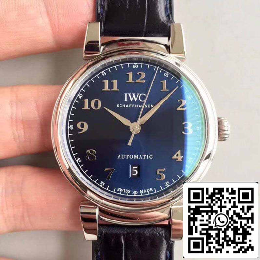 IWC Da Vinci IW356605 MKS 팩토리 1:1 Best 에디션 Swiss ETA2892 블루 다이얼 With Silver Markers