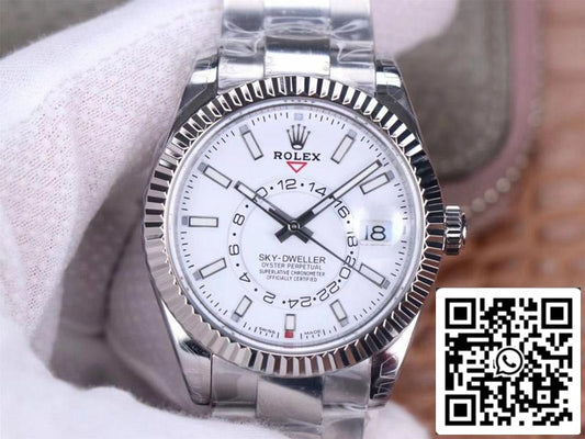 롤렉스 Sky Dweller M326934-0001 Best 1:1 에디션 Noob 팩토리 화이트 다이얼