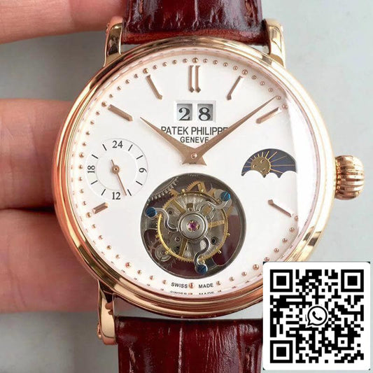 파텍 필립 투르비용 Moonphase 24H Power Reserve 1:1 Best 에디션 Swiss 투르비용 화이트 다이얼